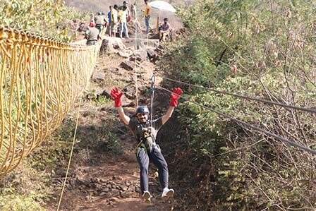 Zipline Adventure Activity in India